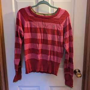 Vintage Early 2000s American Eagle Knit Sweater Red And Pink Size XL